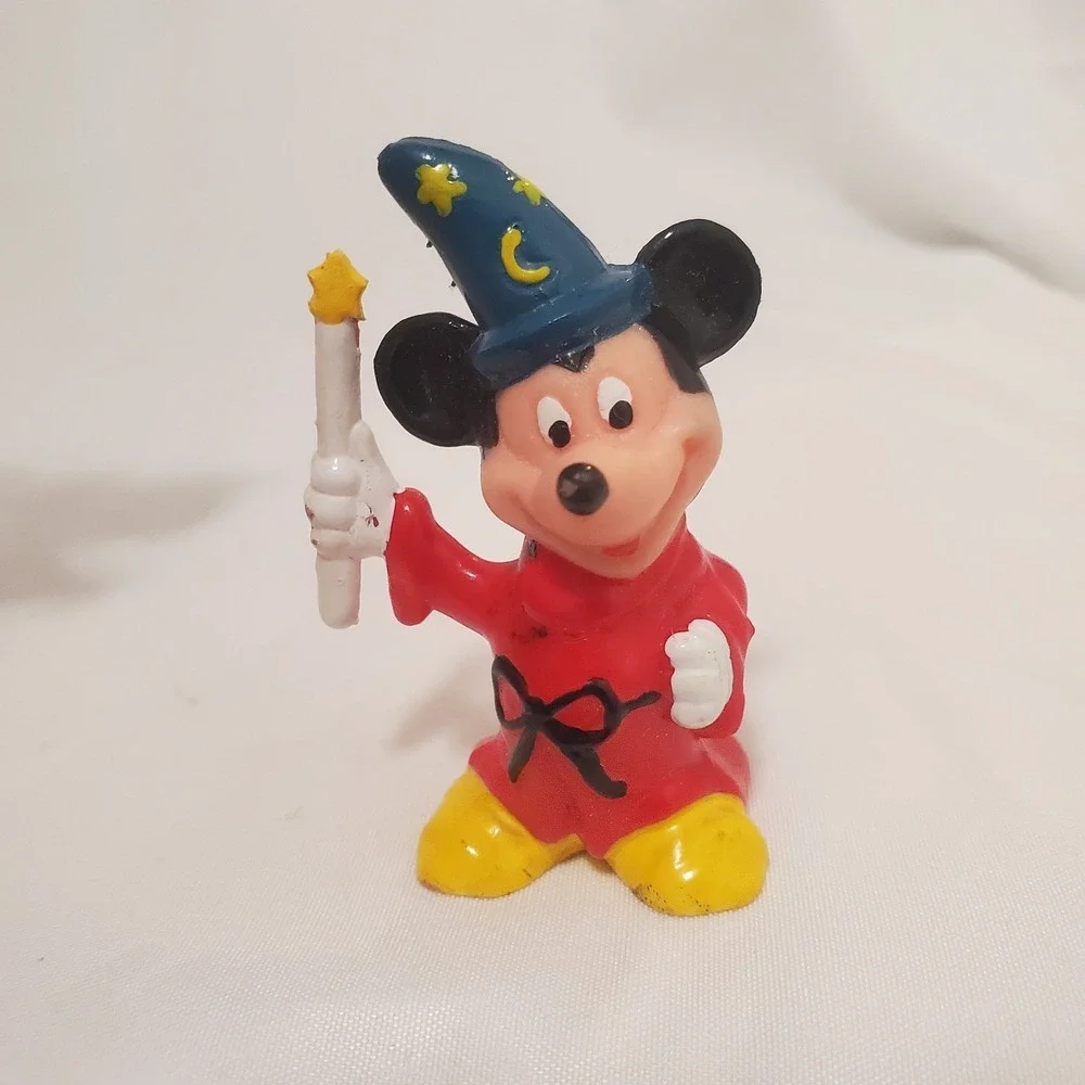 Vintage Disney Mickey Mouse Fantasia Wizard Sorcerer PVC Figure Hong Kong